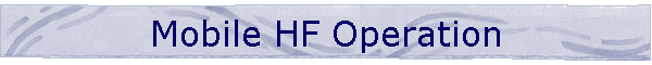 Mobile HF Operation