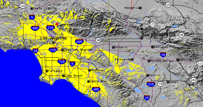 Picture of Mt. Lukens line-of-sight coverage