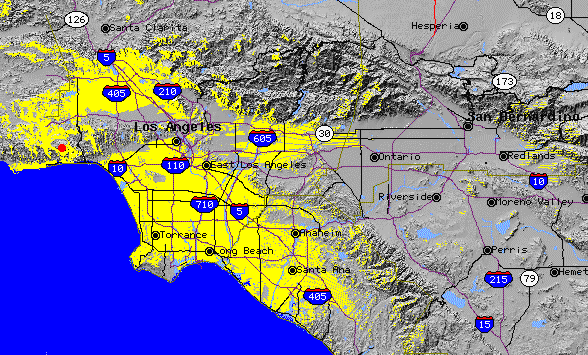 Picture of Saddle Peak line-of-sight coverage