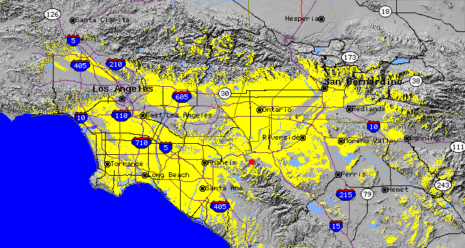 Picture of Sierra Peak line-of-sight coverage