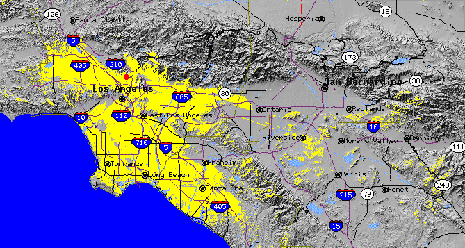 Picture of Mt. Thom line-of-sight coverage