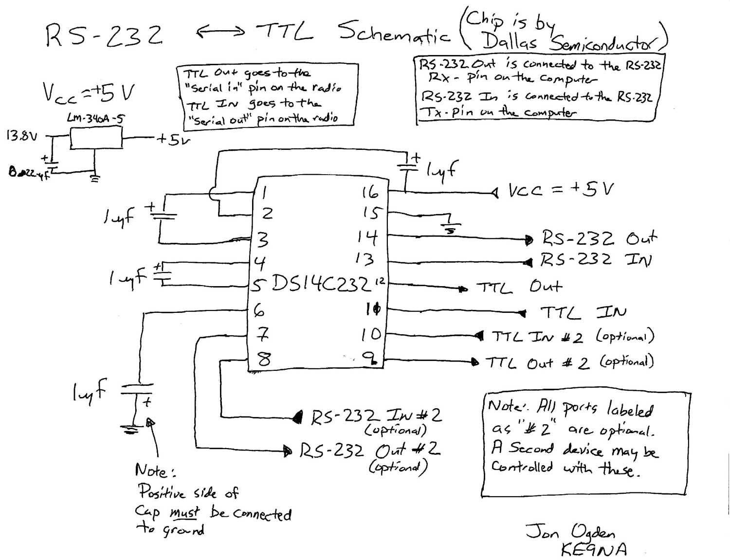 The Chip is by NATIONAL SEMICONDUCTOR not Dallas. It will be corrected the next time I can provide a revised schematic.