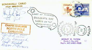 Scan of cover documenting two separate polar expeditions from 1984.