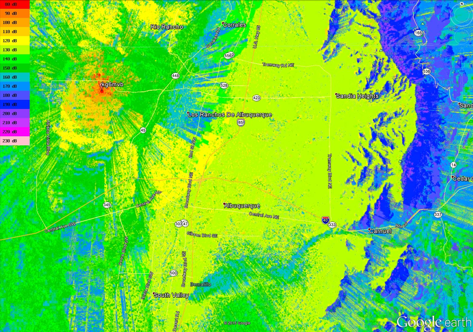 KG6MVB's VHF Path Loss