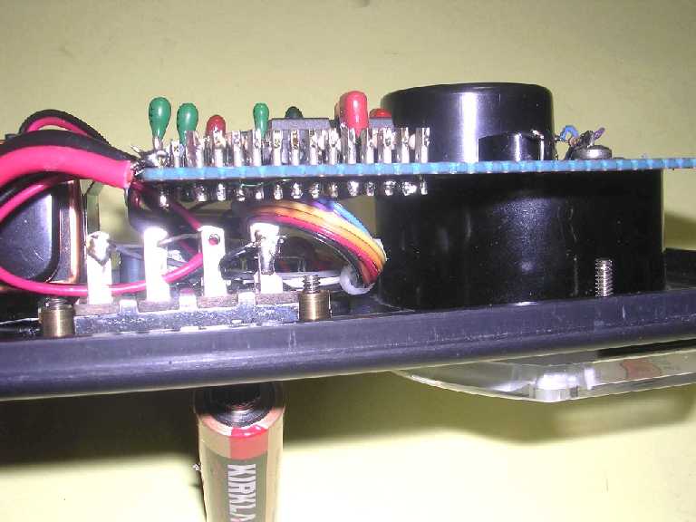 Internal side view of completed Cap ESR meter