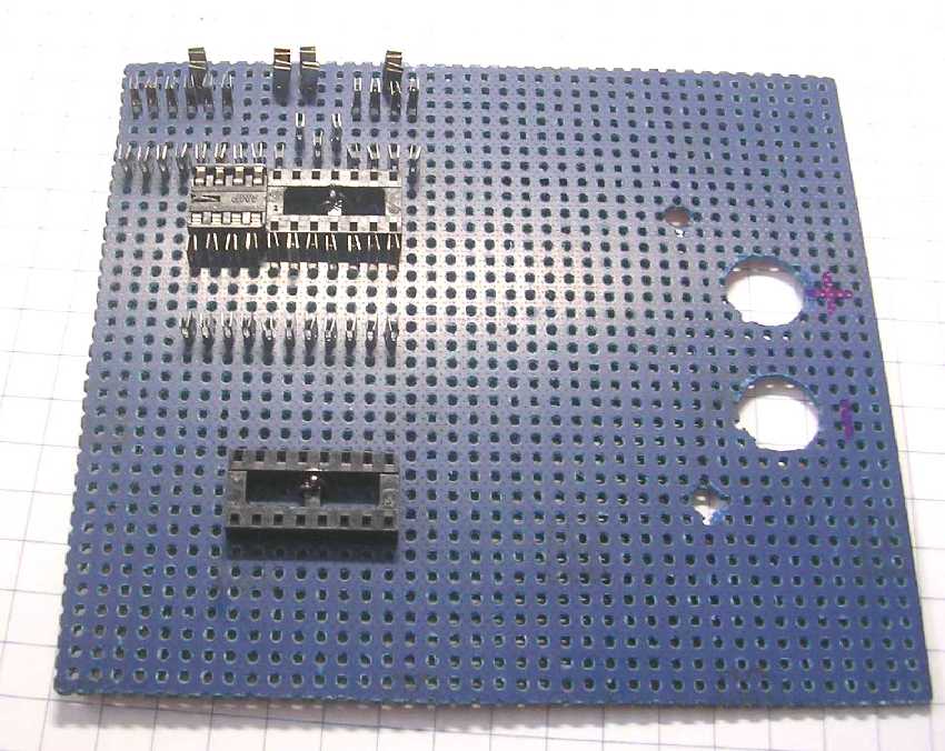 Cap ESR meter circuit board being assembled with Vector push in terminals