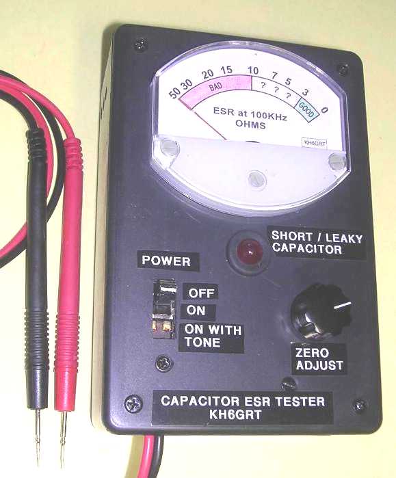 Cap ESR tester with tone