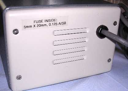 Rear view of frequency standard.