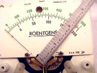 Measuring from rotation axis to the tick marks and scale arcs.