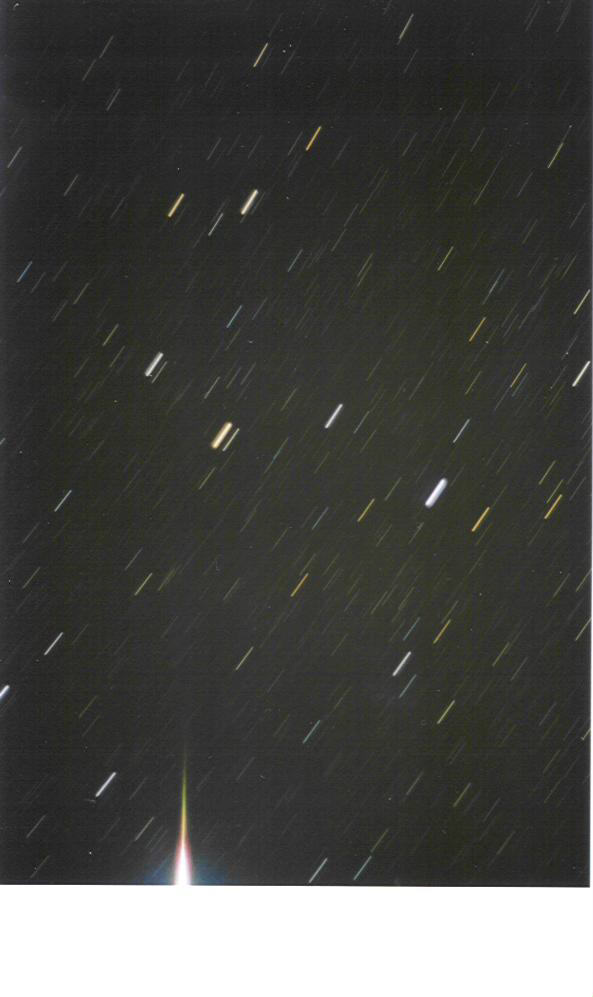 partial image of bright meteor in Leo