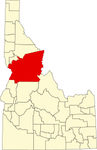 Idaho County Idaho scanner frequency coverage map including Grangeville Cottonwood and all local agencies