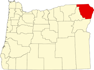 Wallowa County Oregon scanner frequency coverage map including Enterprise Joseph and all local agencies