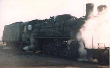 Locomotora a vapor en la Estacin de Ro Gallegos