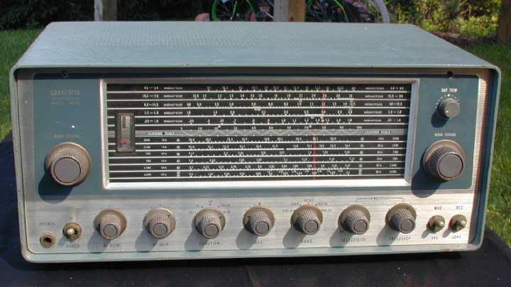 Hallicrafters Lafayette HA-50 FM Communications Receiver Original FRONT W/ SPEAKER DIAL 