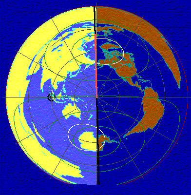 World as seen from Pitcairn Island