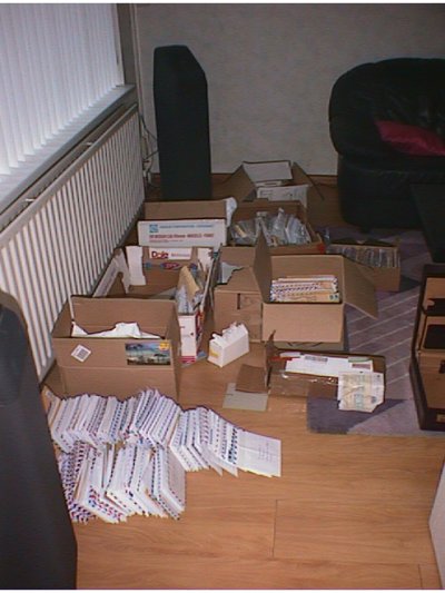 An overview of the to process cards...