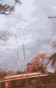 View of Monoband Yagui 4. elem. for 15m. and three band yagui (20,15 & 10m) 4 elem.