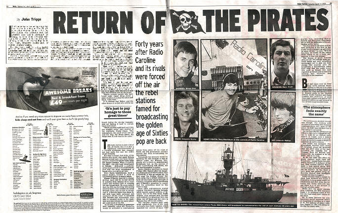 Feature in the Daily Express, Saturday 11th August 2007