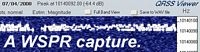 A WSPR ("Whisper") capture thumbnail.