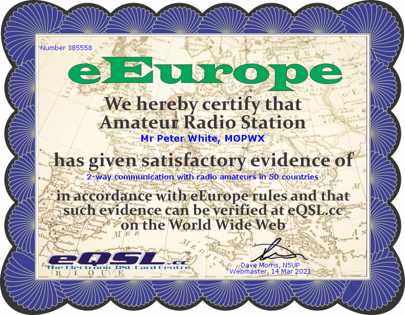 eQSL eEurope award