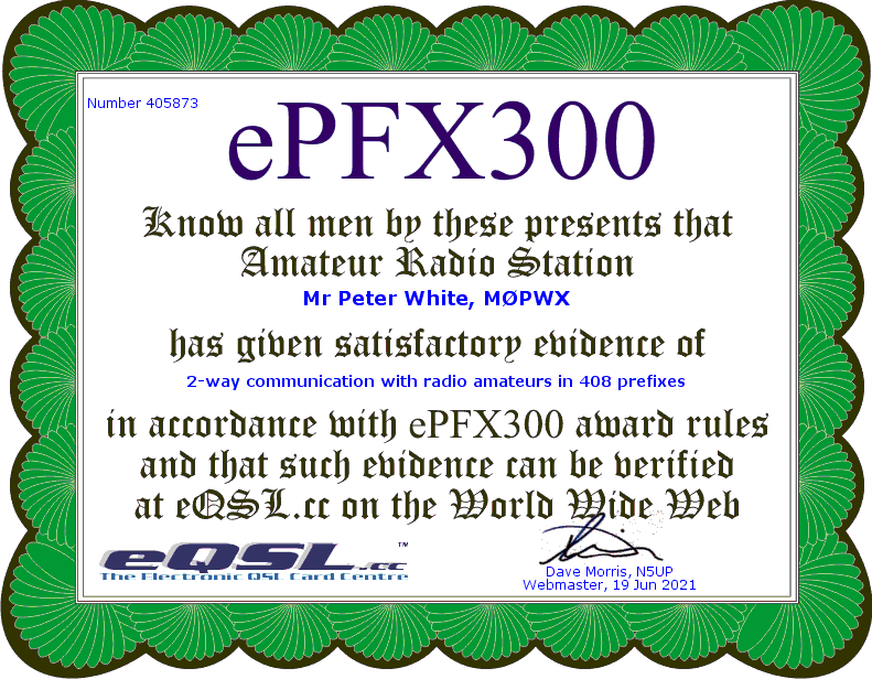 eQSL ePFX300 award