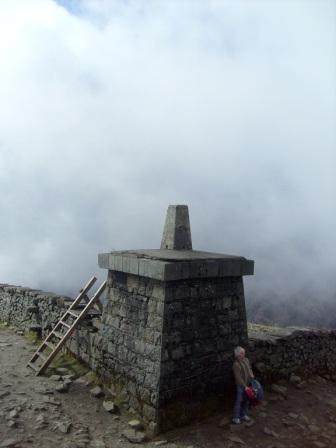 Cloud rolling in on the summit