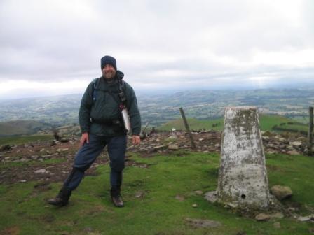 Tom on Corndon Hill summit