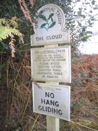 National Trust sign ahead of the summit area