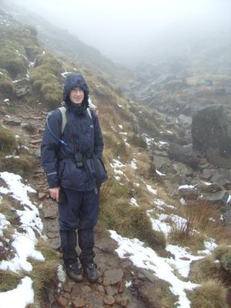 Jimmy ascending up Crowden Clough