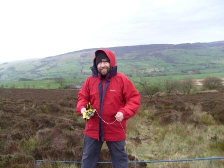 Tom setting up the 40m dipole