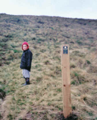 Liam leads the way up Boulsworth Hill
