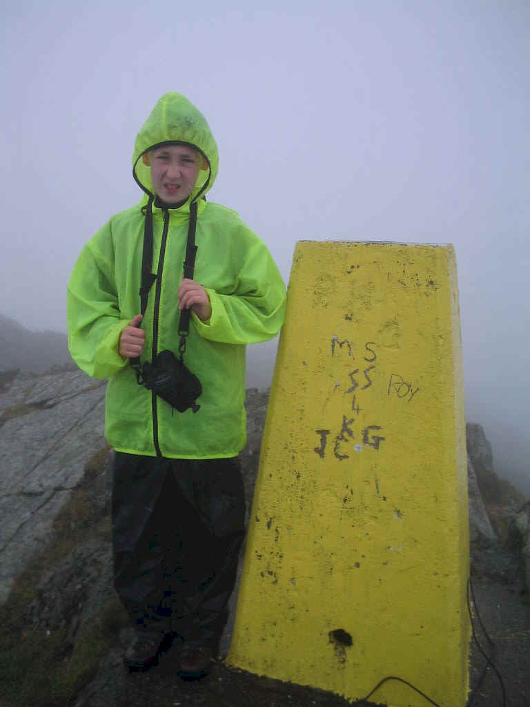 Jimmy at the yellow trig point
