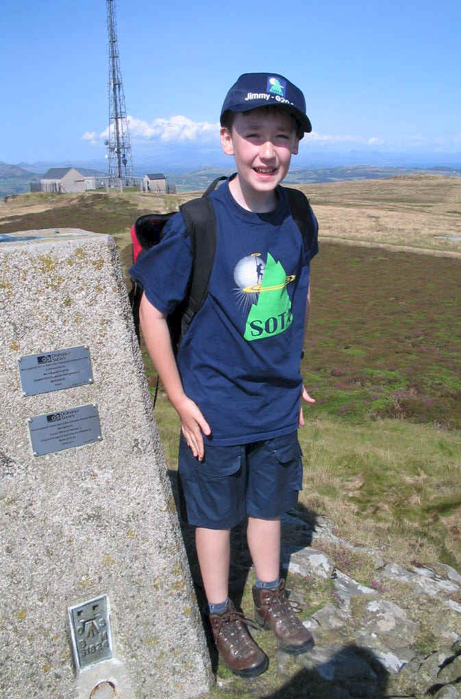Jimmy at the summit of Mynydd Rhiw