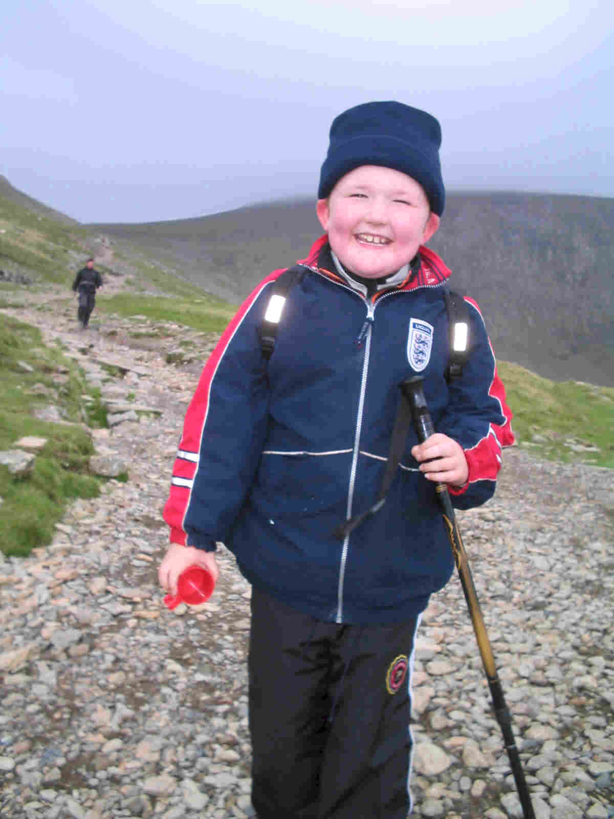Liam descending the Llanberis Path from Snowdon