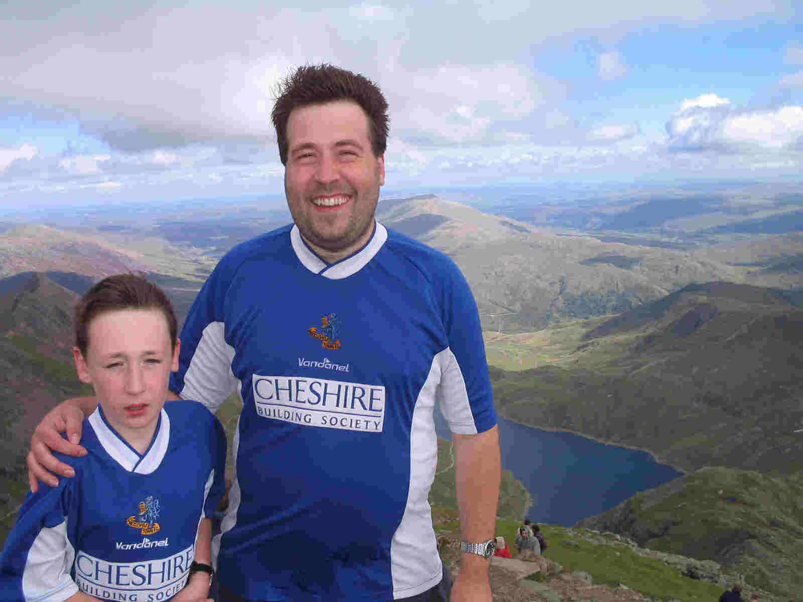 Jimmy & Tom on the summit of Snowdon