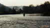 Jim prospecting for Trout.  RRR, West Branch, Delaware River.