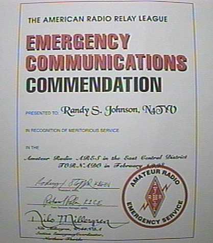 Commendation Paper from the A.R.R.L.