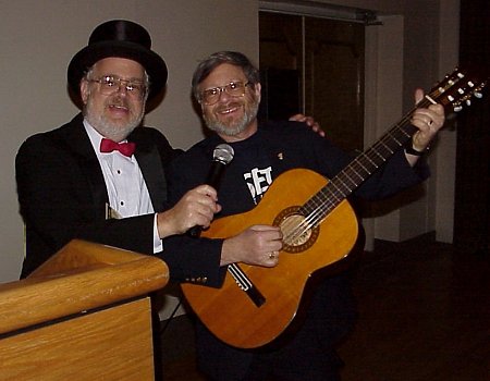 Dr. SETI performing with the notorious radio personality Dr. Demento