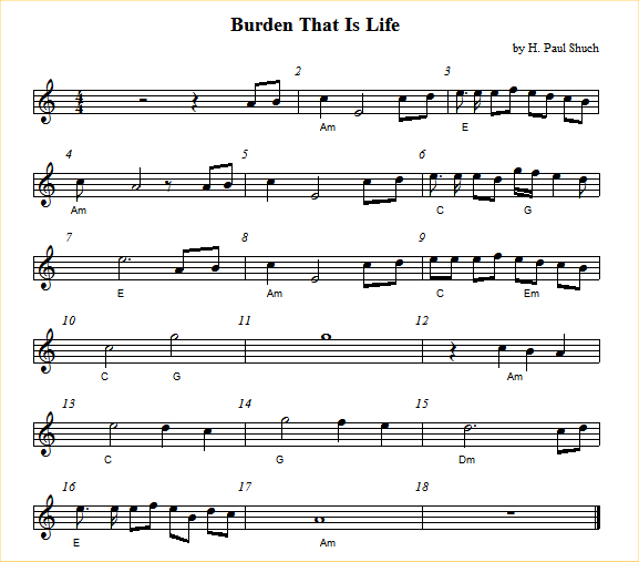 sheet music