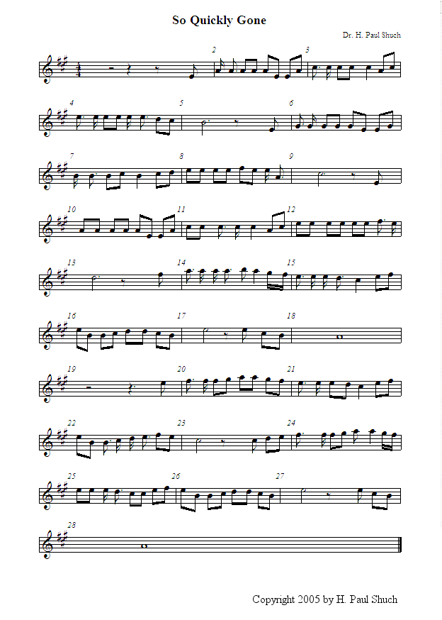 sheet music