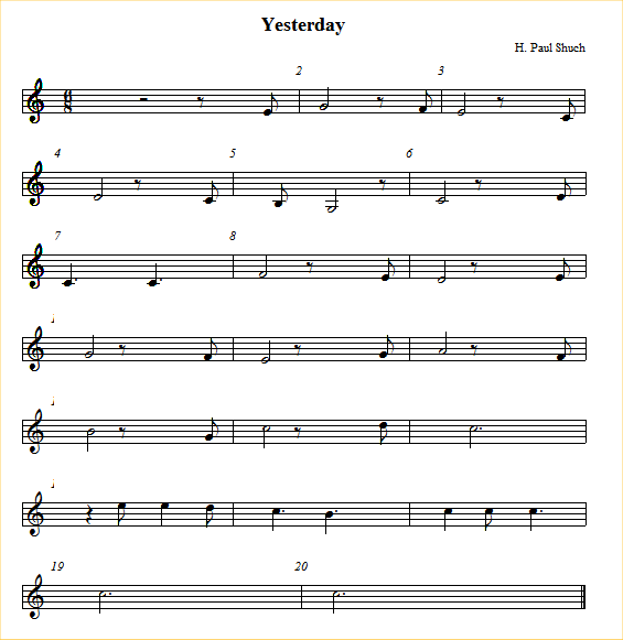 sheet music