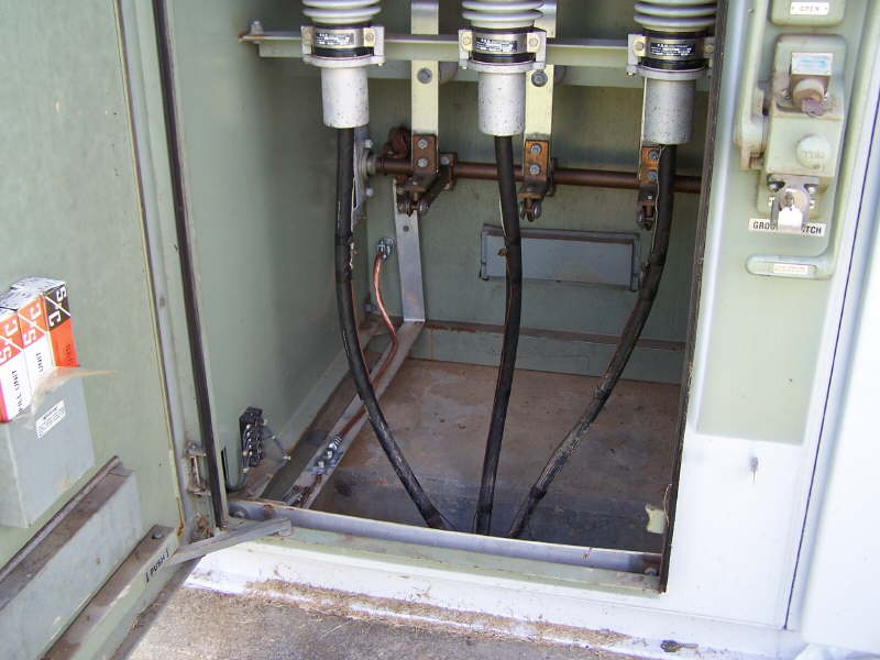 Inside of a 13KV disconnect switch.