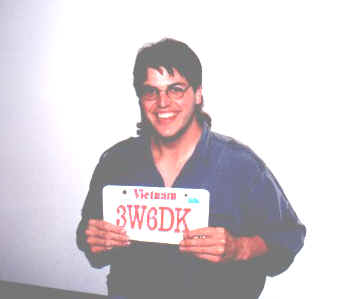 Here I am holding a 3W6DK license plate!