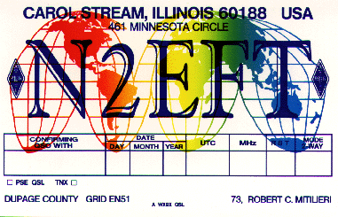 My most recent QSL card