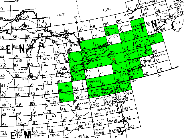 2m grids worked from FN22