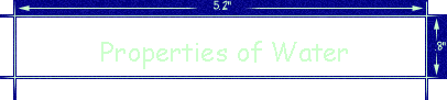 Properties of Water