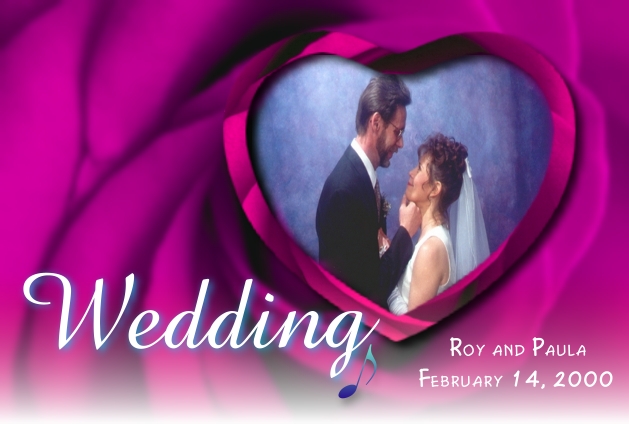 Roy and Paula's wedding card