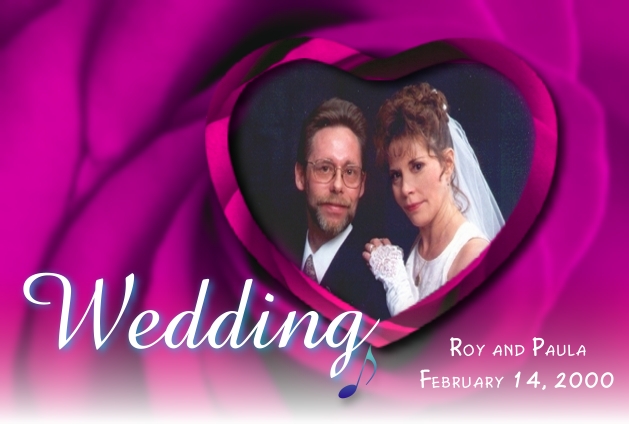 Roy and Paula's wedding card