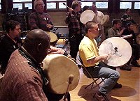 Drumming at a Men's Gathering