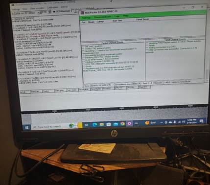 A computer screen with a white screen

Description automatically generated